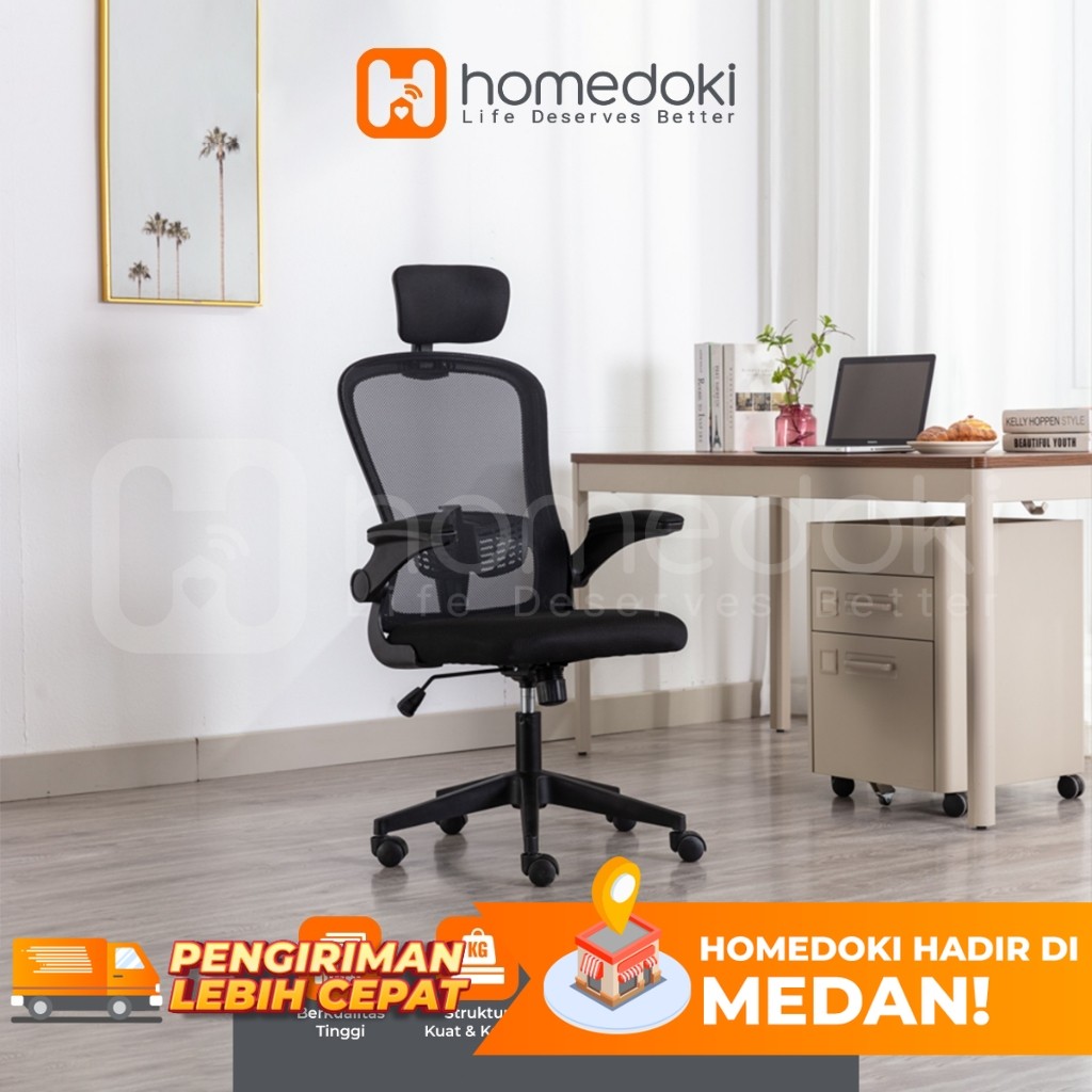 Homedoki Kursi Kantor / Kursi Gaming / Kursi Putar / Kursi Kantor Hidrolik / Kursi Jaring / Kursi Er