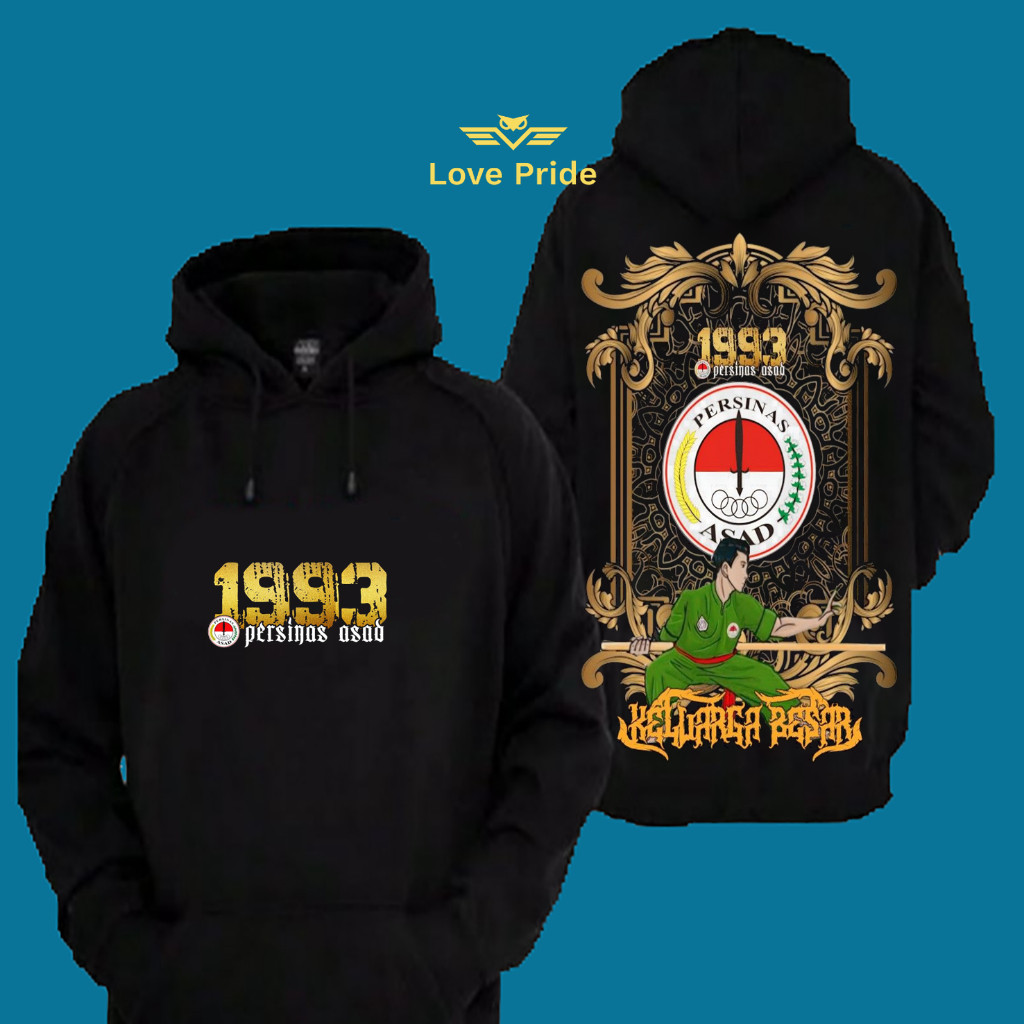 Sweater Hoodie Distro Persinas Asad Pencak Silat Keluarga Besar 1993 Premium Terbaru