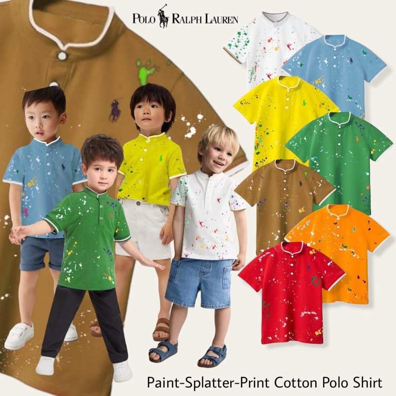 Kaos Polo Ralph LRT Anak Laki Laki Logo Bordir Branded Premium Boy Cowok 4T-14T - Family Area