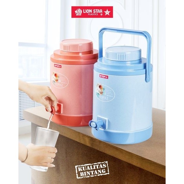 MICTON Lion Star MD-2 Malaga Drink Jar 4.5 Liter + Kran Air Termos Air Hangat / Termos Air Dingin / 