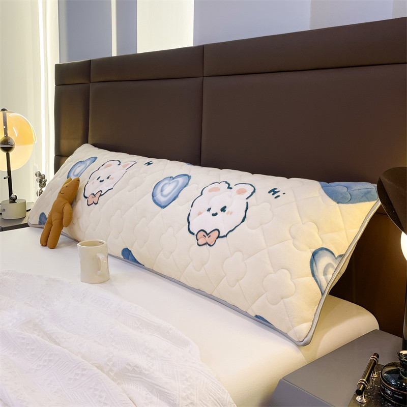 

Body Pillowcase Long Pillowcase With Milk Fleece and Cotton Decorative Soft Large Bedding Pillow Cases for Beddroom Couch Home