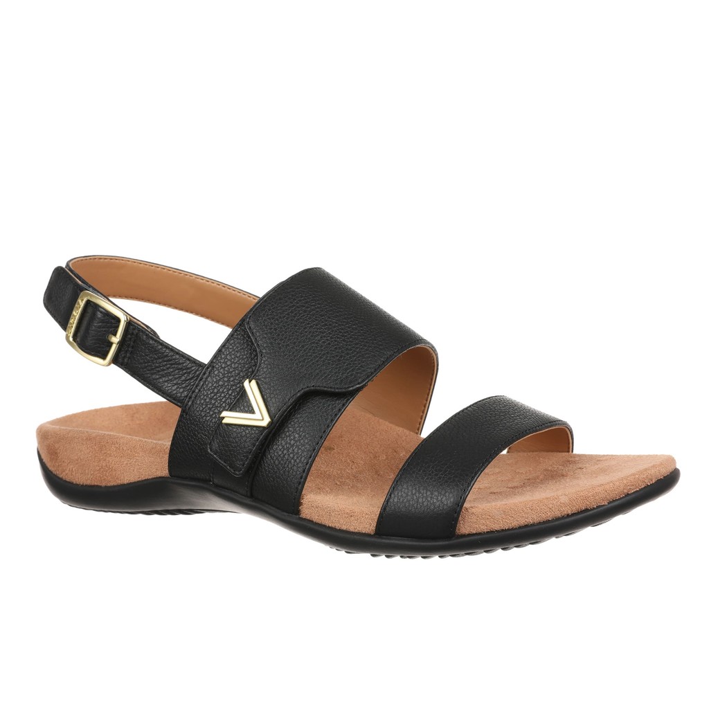 Vionic Reva Black  Sandal Wanita