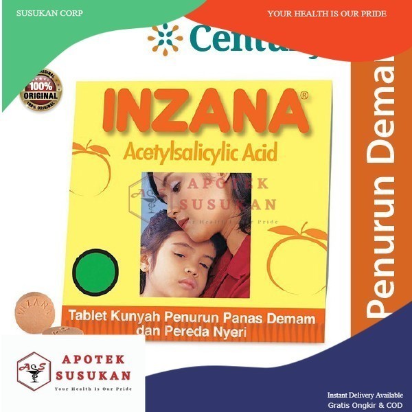 Inzana Tablet 1 strip / Demam Anak / Pereda demam anak / Panas Anak