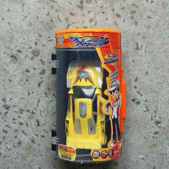 Ones Auldey Race Tin Remote Control Racing Car RC 1/32 Mobil Remot - Xwing Ylw Mtl