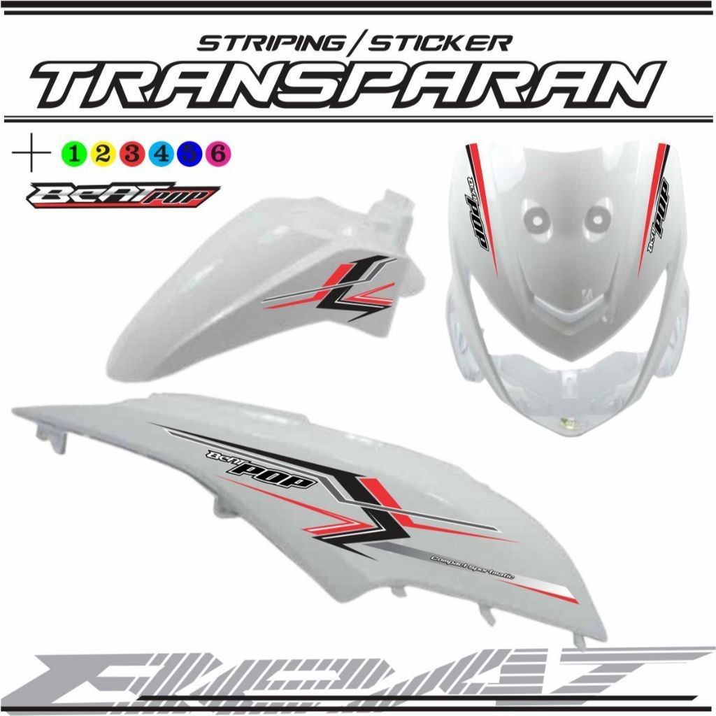 STRIPING MOTOR STIKER BEAT POP TRANSFARAN MOTOR BEAT POP STIKER MOTIF TERBARU KEREN VARIASI