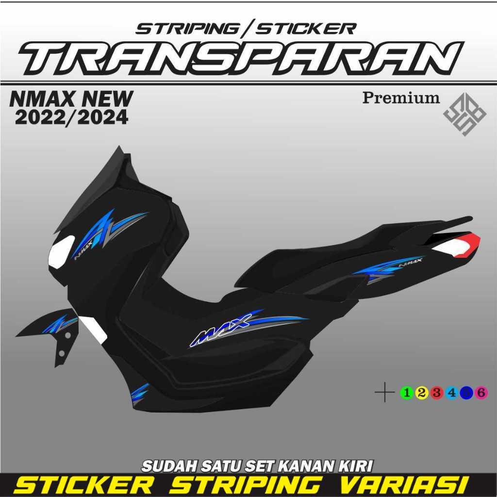striping transparan nmax new motif grafis / stiker nmax new transparan uv STIKER