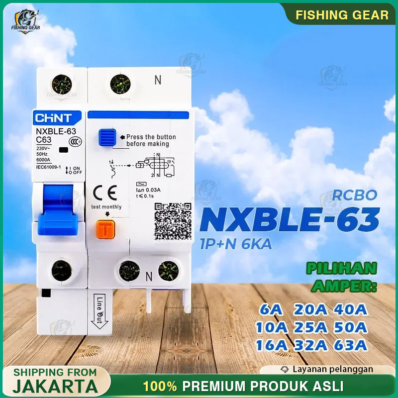 NEW RCBO ELCB + MCB NXBLE-32 NXBLE-63 1P+N 6kA 6A-32A , Earth Leakage Circuit Breaker (ELCB) ,