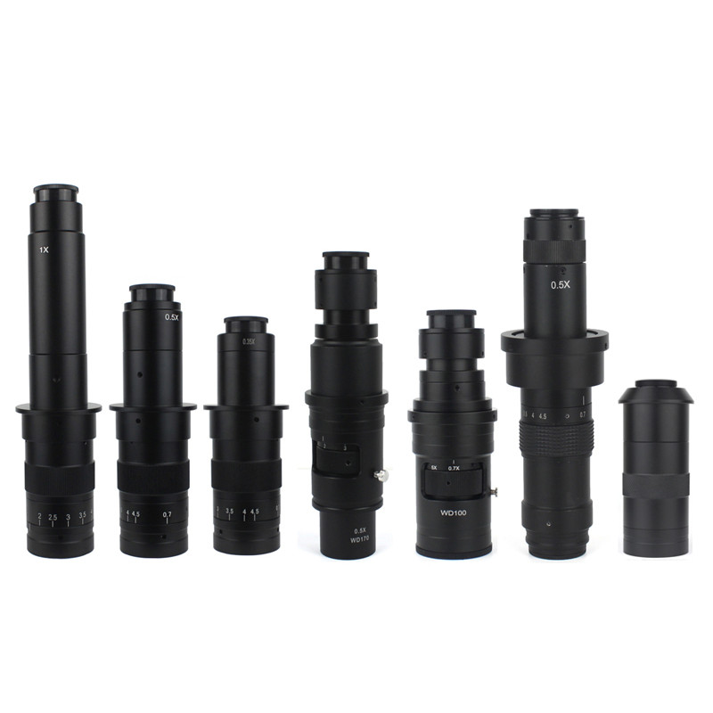 100X 130X 180X 200X 300X 360X Adjustable Magnification C Mount Zoom Lens For HDMI VGA USB Industrial