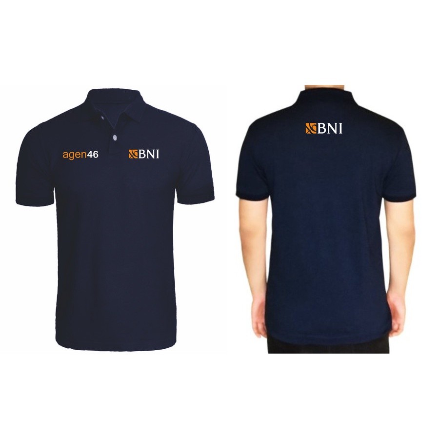 TERBARU poloshirt bank bni / baju kerah agen 46 bank bni BAJU SERAGAM