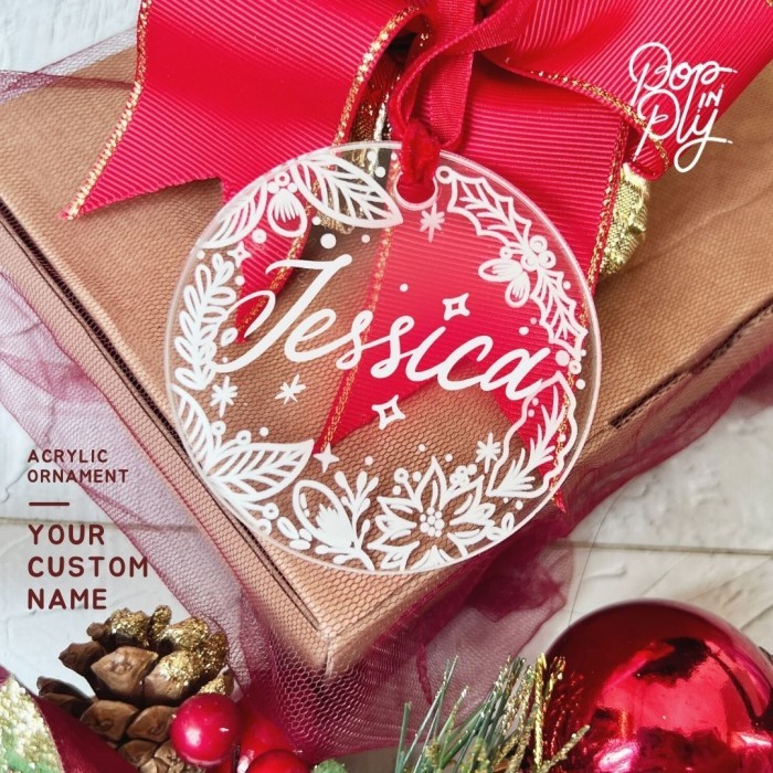 

Custom Handwritten Acrylic Christmas Ornament - Natal Gift Tag Akrilik - Akrilik, Batch 3 (22-23)
