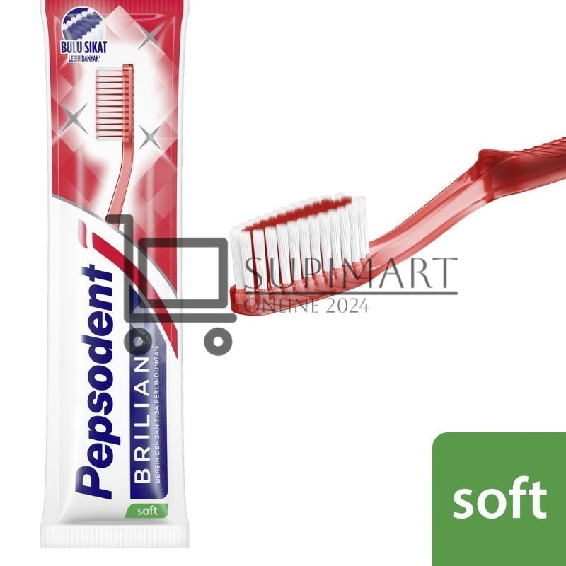 Pepsodent Sikat Gigi Brilian Sikat Gigi Lembut / Sikat Gigi Pepsodent Brilian Soft