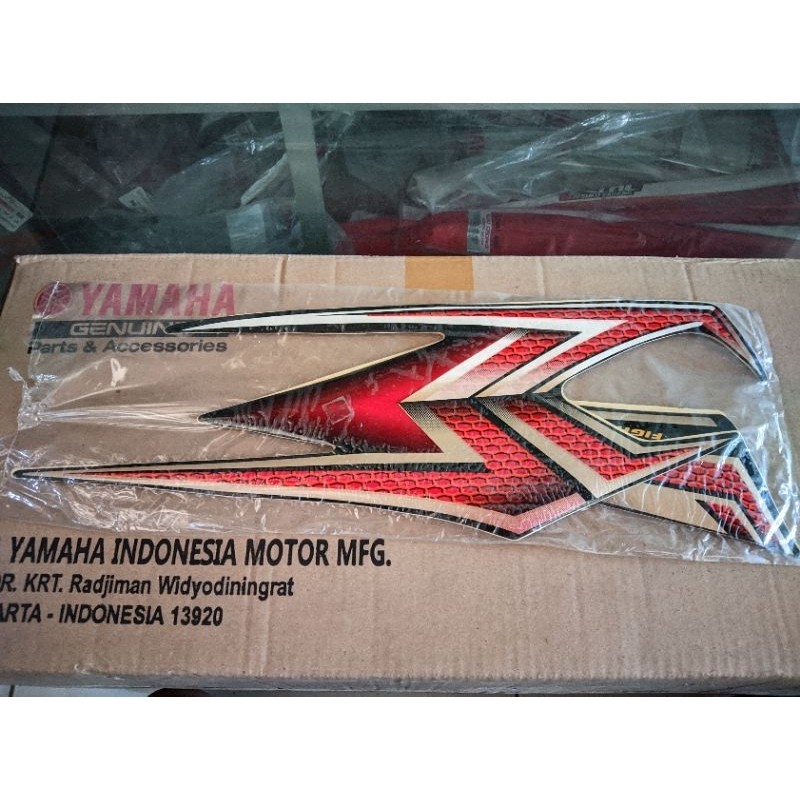 Stiker Striping RX King 2004 Hitam Merah