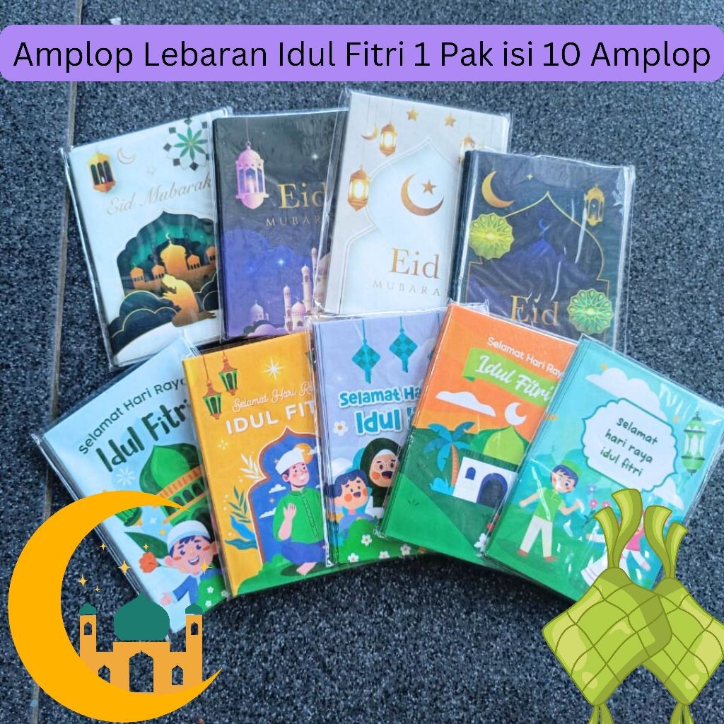 

AMPLOP LEBARAN KERTAS IDUL FITRI 1 PAK ISI 10 AMPLOP