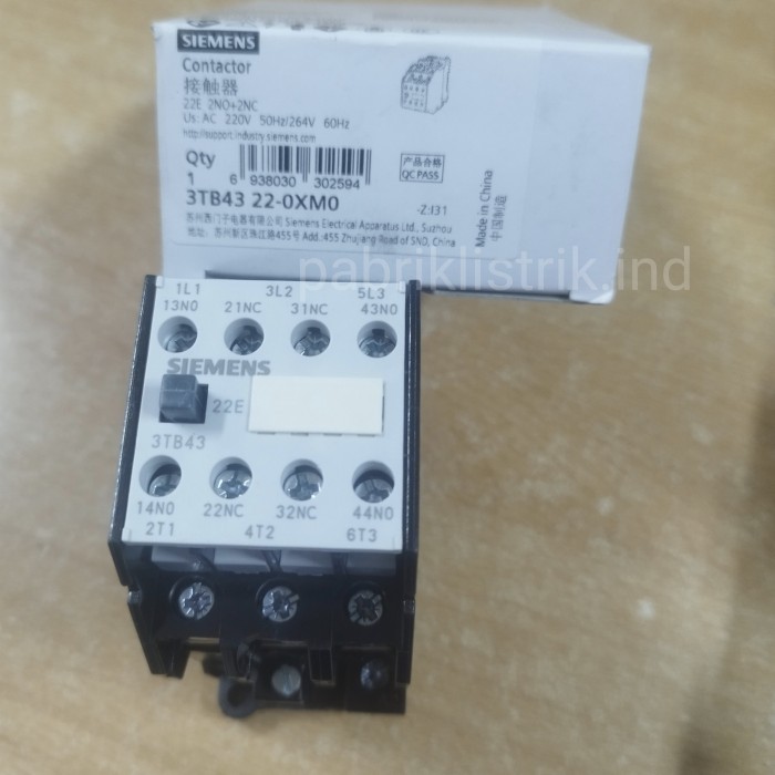 TK99 Contactor 3TB4322 3TB43 22 22E Siemens original coil 220V 380V 110V - 220V AC