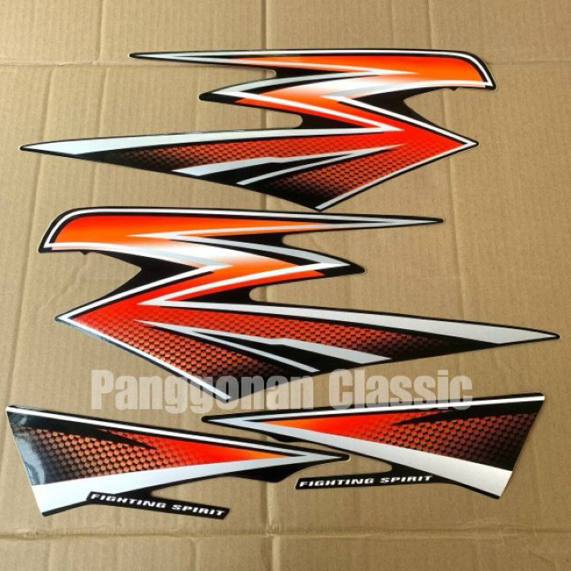 STIKER STRIPING RX KING 2003 OREN ORANGE