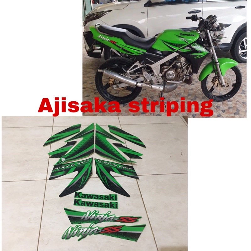 striping ninja ss 2012 hijau stiker Kawasaki ninja ss 2012 hijau