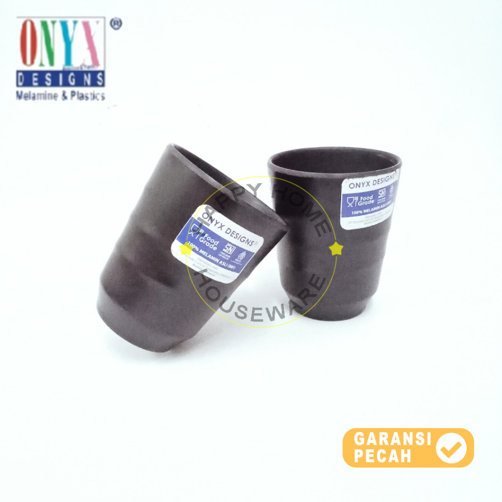 ONYX GELAS MINUM | GELAS MELAMIN | GELAS PREMIUM | GELAS COSMIC 250ML HITAM
