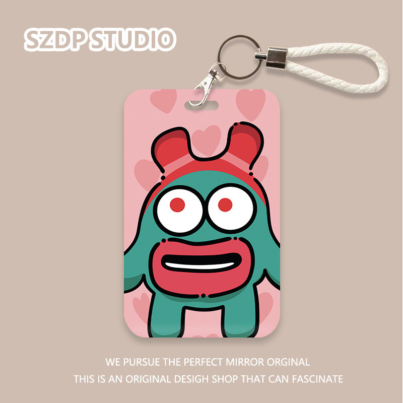 

ID CARD Penutup Pelindung Gantungan Kunci All-In-One Kawaii Lucu Pola Hewan Kartun Sederhana Korea Penutup Pelindung Kartu Bank Penutup Pelindung Kartu Bus Kartu ID