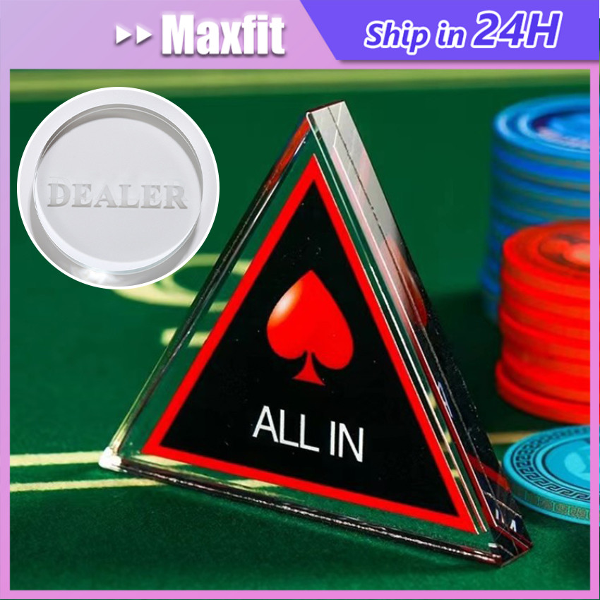 Poker Button DEALER ALL IN Coin Koin Kasino Texas Holdem