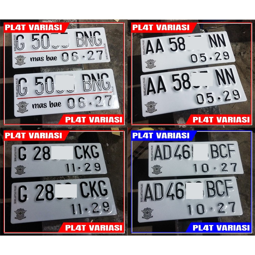 Plat Baut tanam plat putih