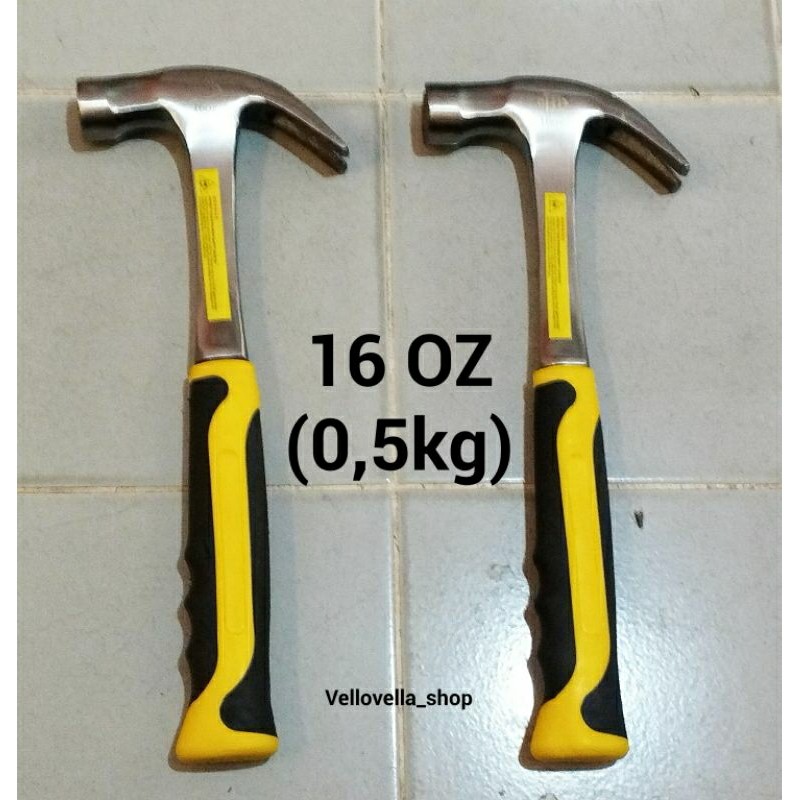 Palu Kambing Gagang Besi Lapis Karet 0.25kg 0.5kg Palu Serbaguna Palu Gangang Besi 8oz 16oz
