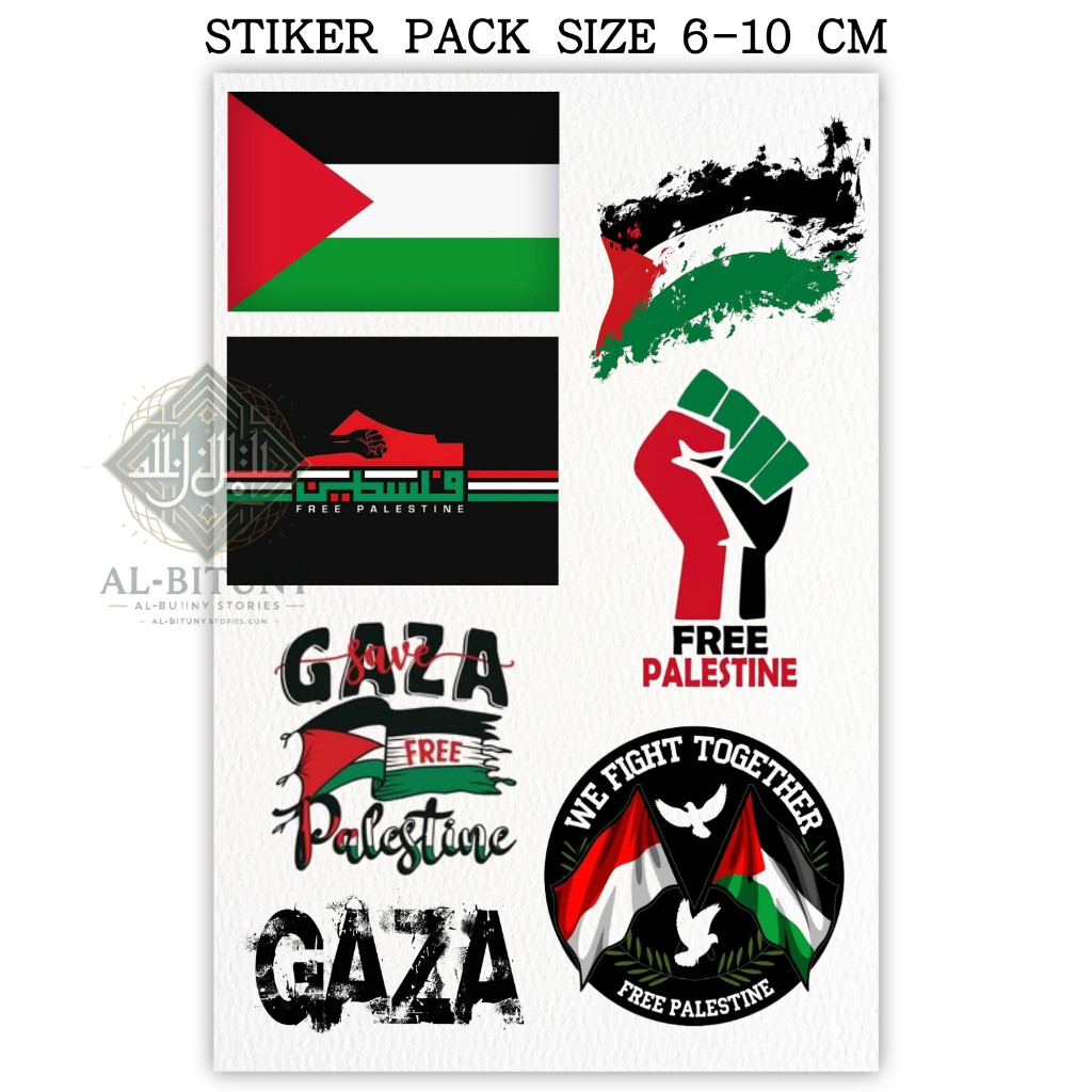 

Sticker Pack Aesthetic Palestina - Gaza – Ukuran 6-8 cm | Stiker Waterproof & High Quality Stiker Pack