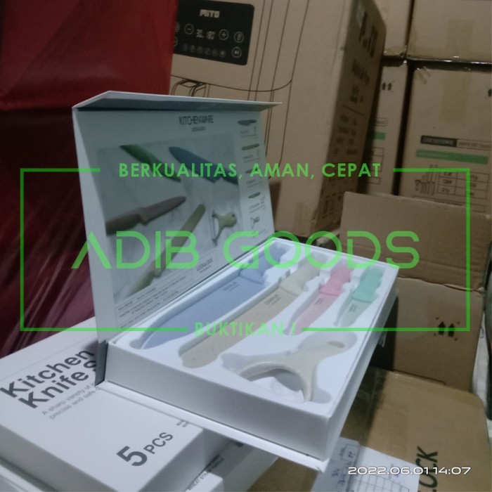 BEST -Knife Set Lock n Lock Pastel Series - isi 5 set