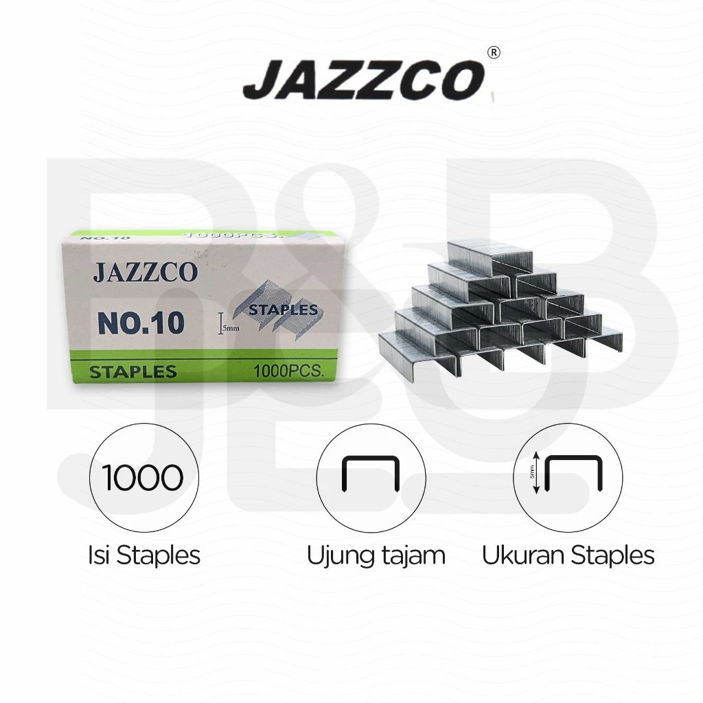

Staples Isi Stapler Refill Stapler JAZZCO No. 10 1 Pack 1000 Pcs