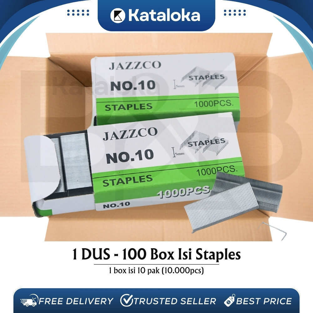 

Grosir 1 Dus isi 1000 Pack Staples Isi Stapler Refill Stapler JAZZCO No. 10