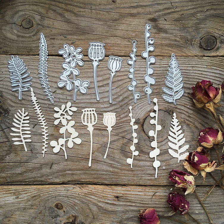 

Piggy Craft metal cutting dies cut die mold Various leaf strips Scrapbook paper craft knife mould blade punch stencils dies
