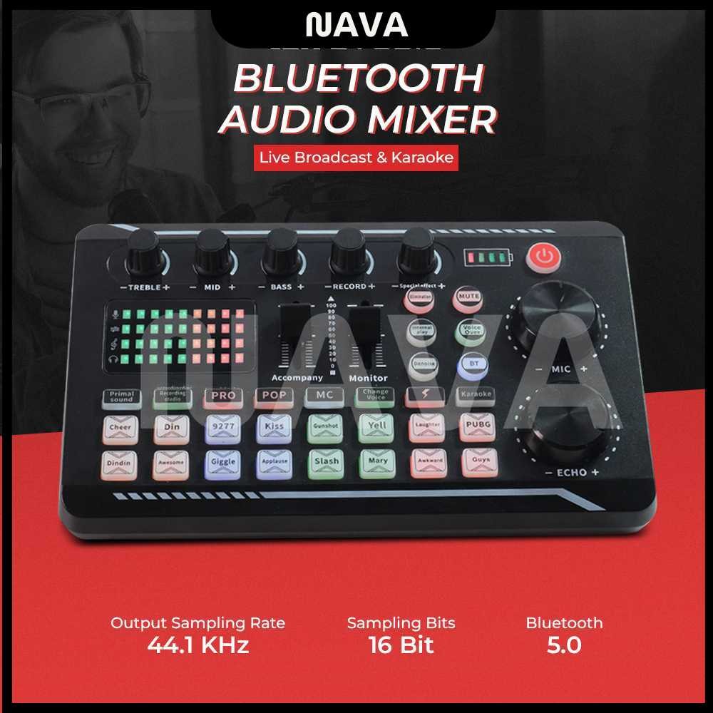 NAVA Mixer Bluetooth Sound Card Live Broadcast Karaoke
