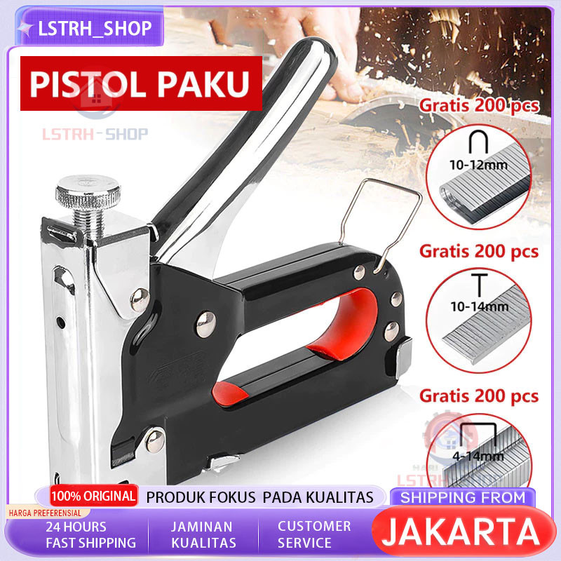 

3 In 1 Stapler Gun / Gratis 600 Paku / 3 In 1 Pistol Kuku / Furnitur DIY Pelapis Pistol Stapler / Powerfull Pistol Stapler / Staples Tembak Gun Tacker / Dekorasi Rumah Alat Pertukangan / Multifungsi Pistol Stapler