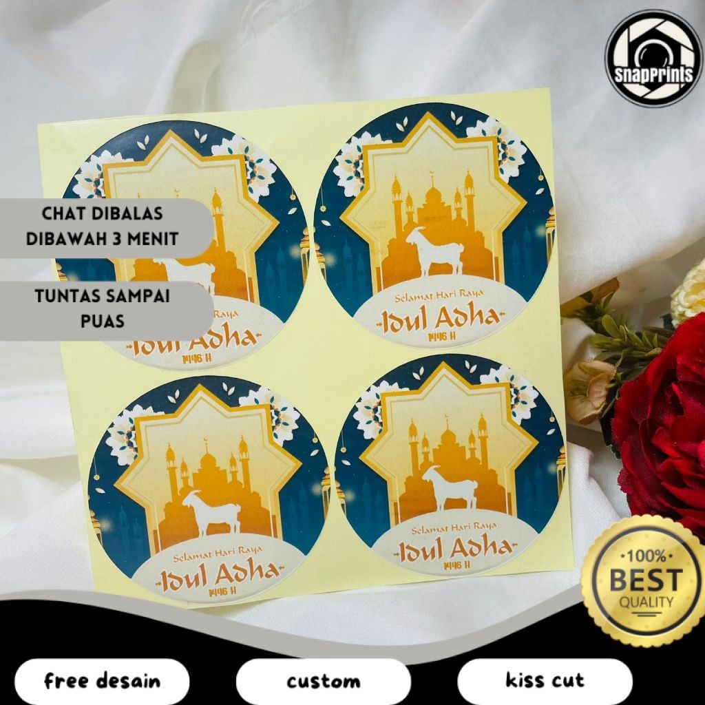 

SP 2-4 Sticker Lebaran Haji Gift Ramadhan Sticker Selamat Hari Raya Idul Adha Free Desain