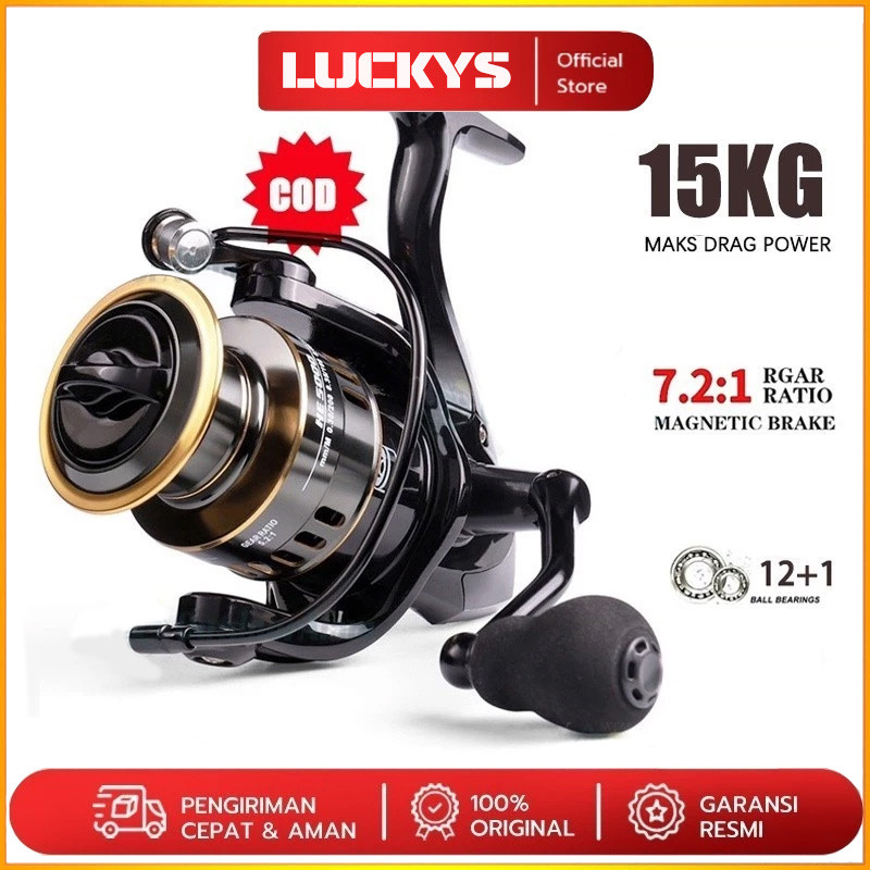 Reel Spinning Max Drag 15kg Reel Pancing Metal HE500 - HE7000 Model Powerful Rell Pancing Murah Meta