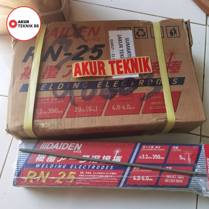 kawat Las DAIDEN RN 25 ORIGINAL 3.2mm 1 DUS  5 KG