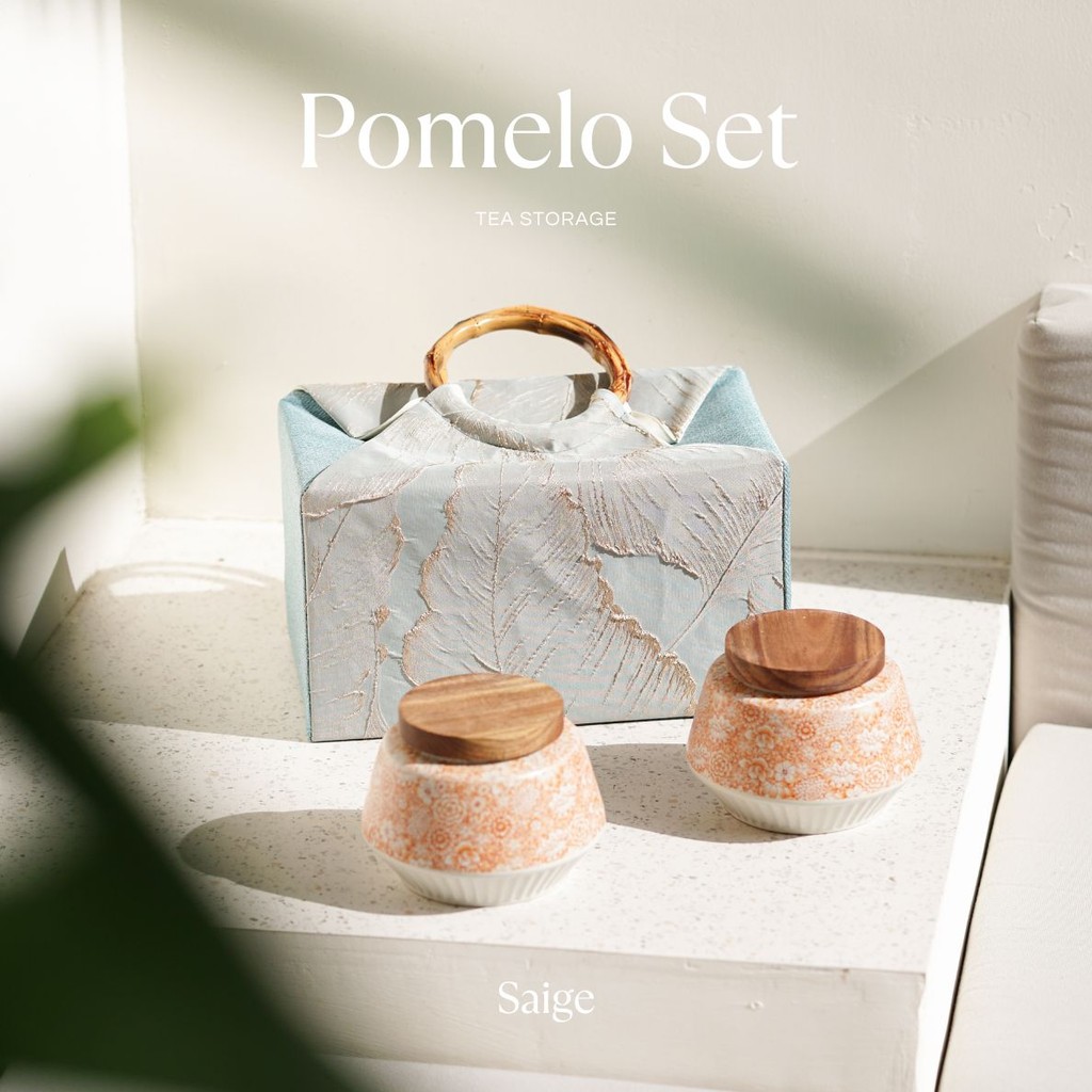 

[SAIGE] POMELO Hampers Tea Storage Tempat Teh Gift Set Hampers Kado Murah Souvenir Leather Case