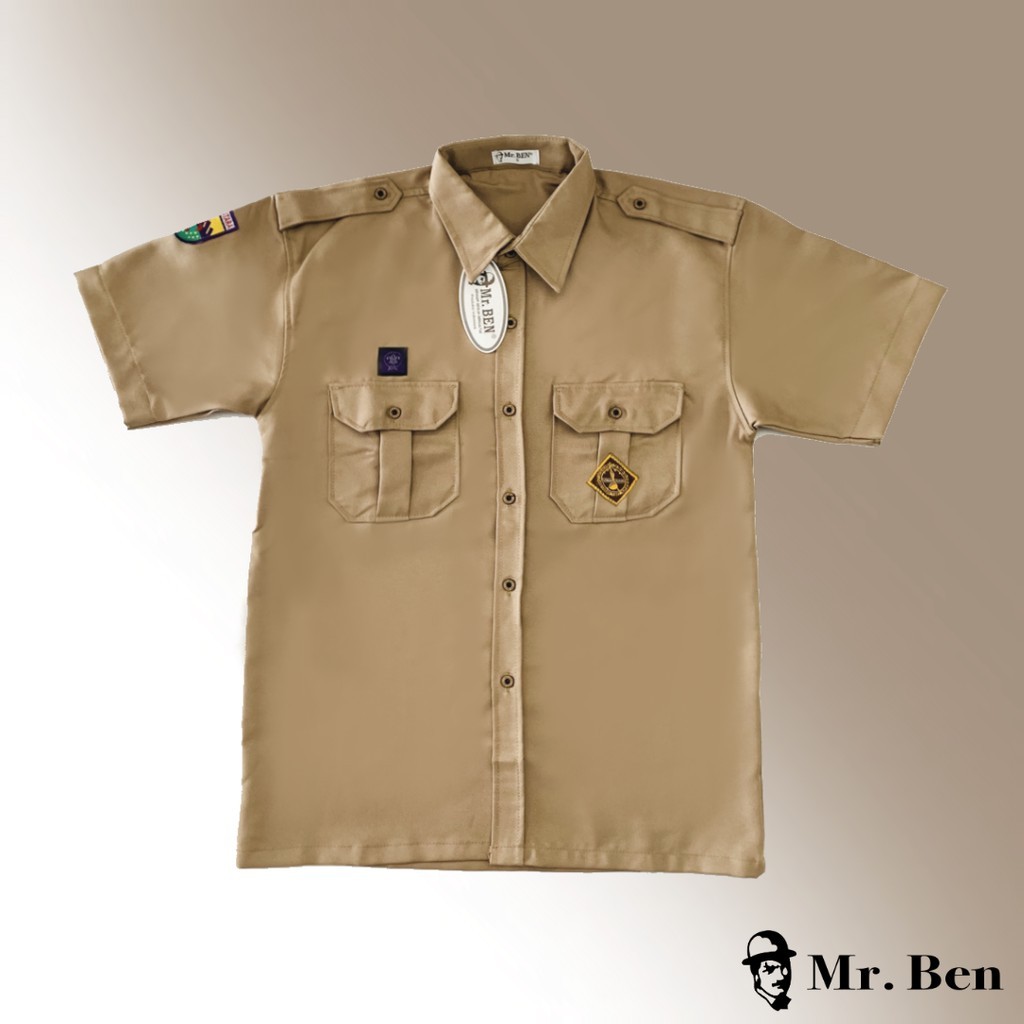 MR.BEN Seragam Sekolah Baju Kemeja SMP SMA Pramuka Rapilo SNI Lengan Pendek Laki Laki CUCI GUDANG