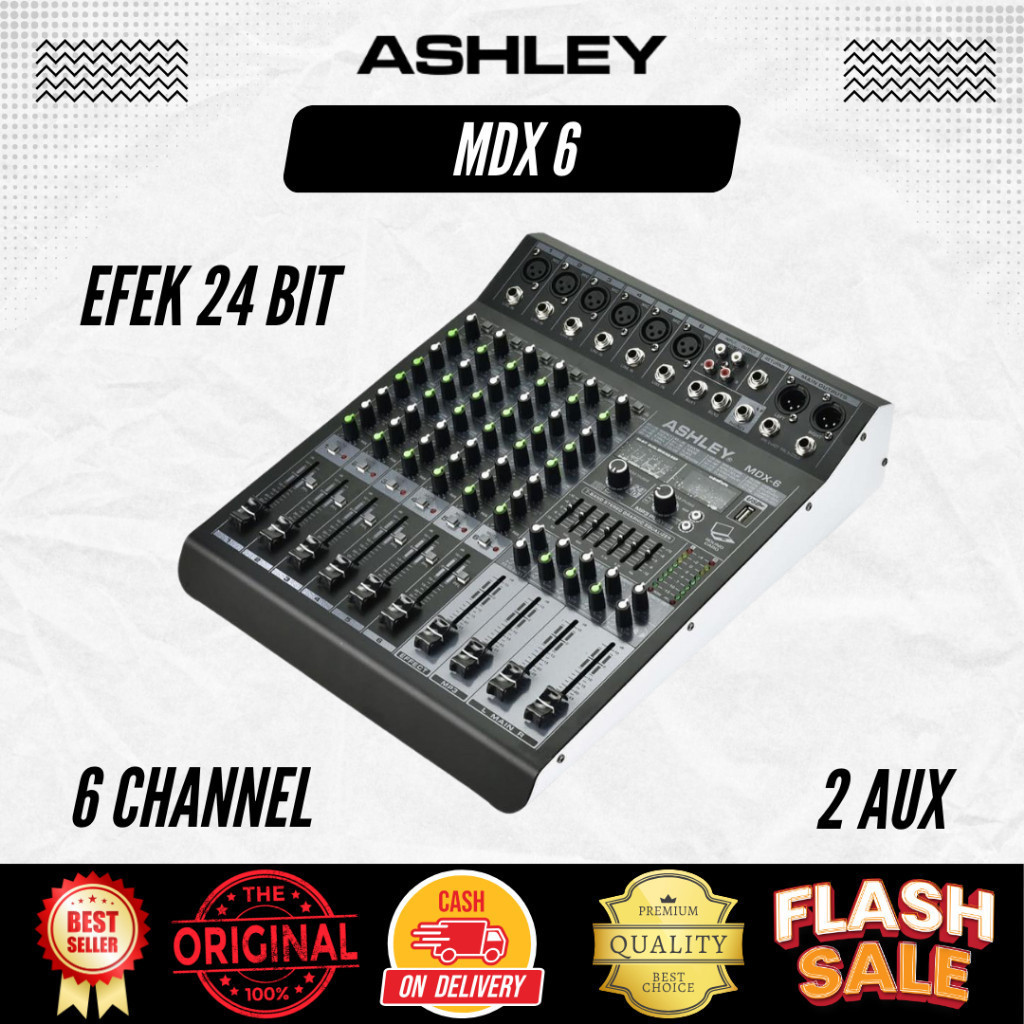 Mixer 6 Channel Ashley MDX 6 Original Ashley