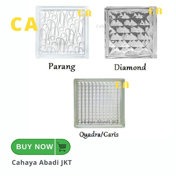 GLASSBLOK / GLASSBLOCK / GLASS BLOCK MULIA PARANG (Gojek) DUS