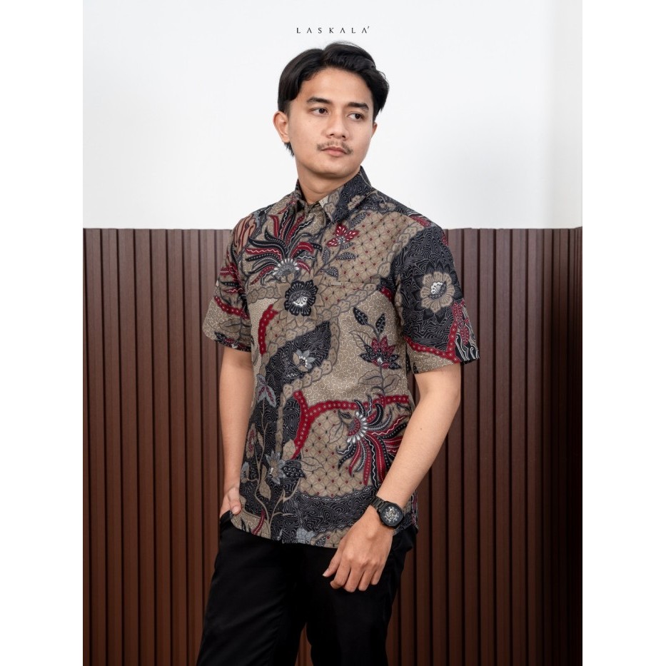 Laskala Premium Batik - Gentala | Slimfit | Lengan Pendek - L