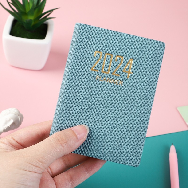 

BARU Buku Catatan Harian 2024 Kulit PU Notebook Planner 365 Days A7 AS