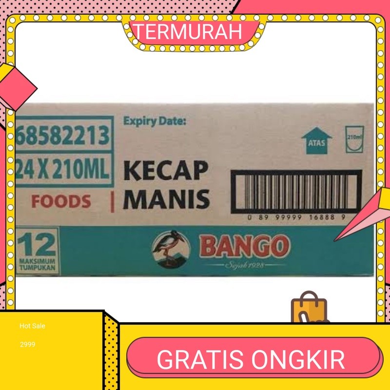 

Kecap Bango 1 dus 265g x24 / Kecap Manis Bango Tanggung Dus / Kecap Bango refill 265 gram Karton