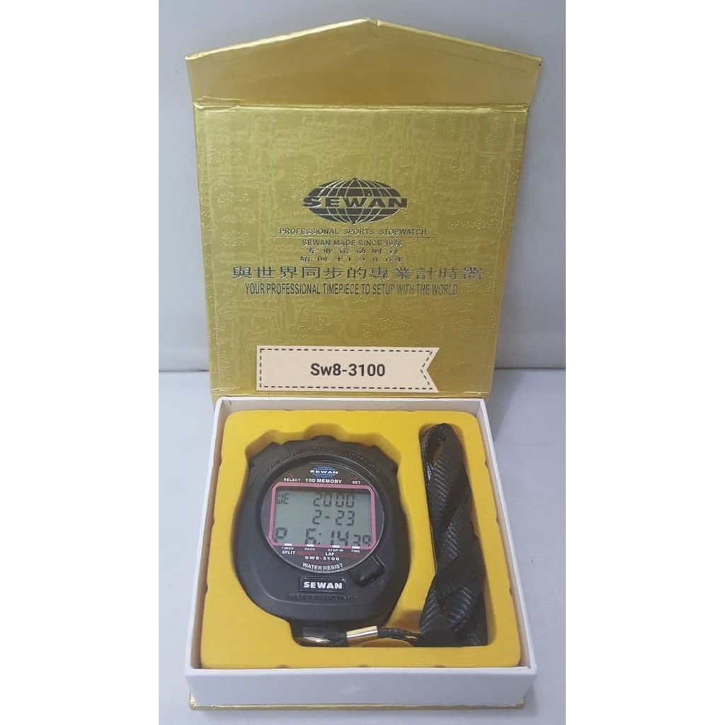 

MB99 STOPWATCH STOP WATCH DIGITAL SEWAN 100 MEMORY ORIGINAL