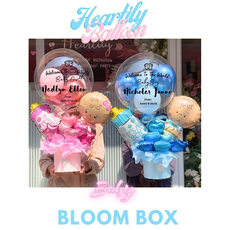 [New Collection] [ READY SIAP KIRIM ] BALON BABY BLOOM BOX BUKET BALON BAYI LAHIRAN