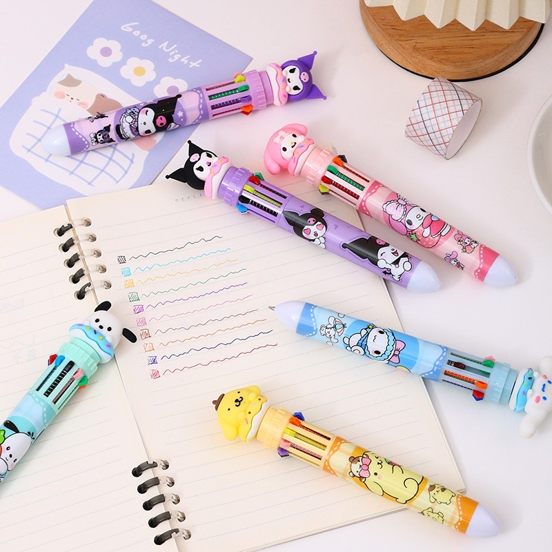 

BOBOMART 1 PACK ISI 36PCS PULPEN 10 WARNA WARNI LUCU CUTE PULPEN KARAKTER BONEKA KARET MURAH