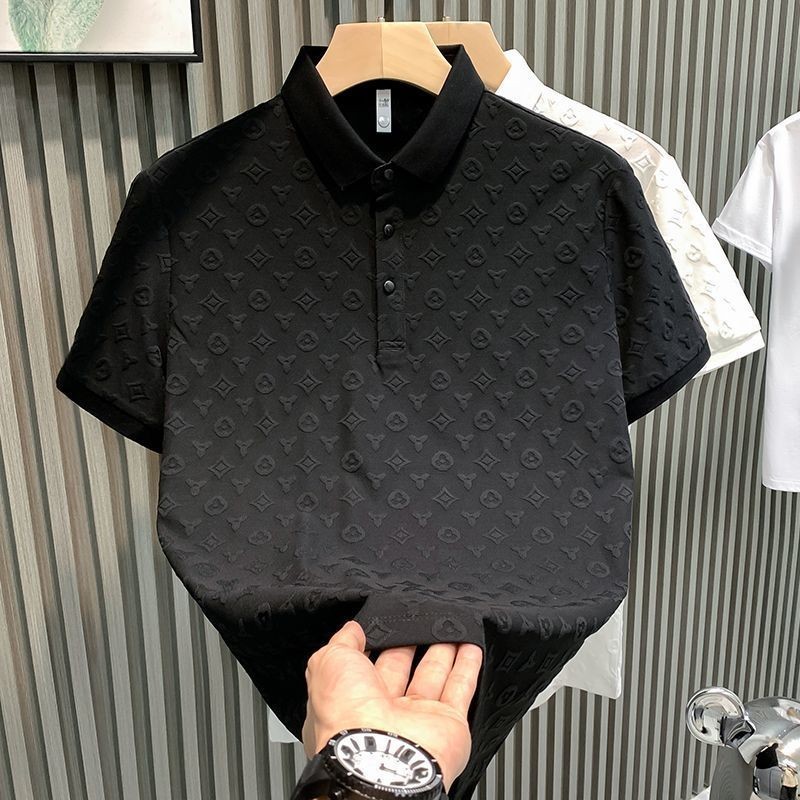 2025polo pria kaos polo kaos polo motif putih baju berkerah kaos polo hitam polos baju polo bordir
