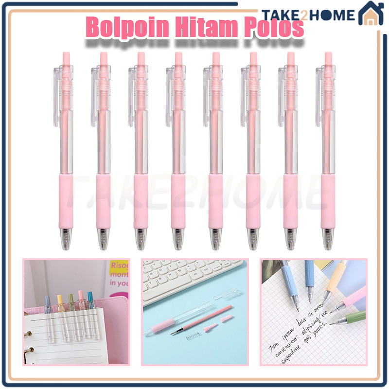 

Pena Gel Hitam Polos/Pena Hitam Gel/Bolpoin Transparan Gel Pen