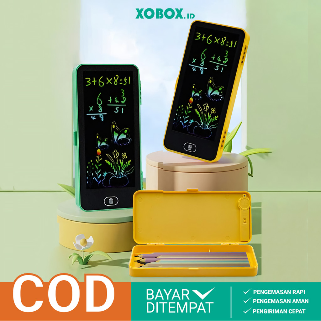 

Drawing Box Kotak Pensil 2in1 Papan LCD Writing Drawing Pad Papan Coret Kreatif Anak ATK3013