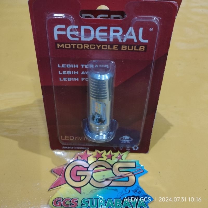 bohlam LED riving T19 2 warna kuning,putih Lebih terang,lebih awet & fokus FEDERAL HIGH QUALITY