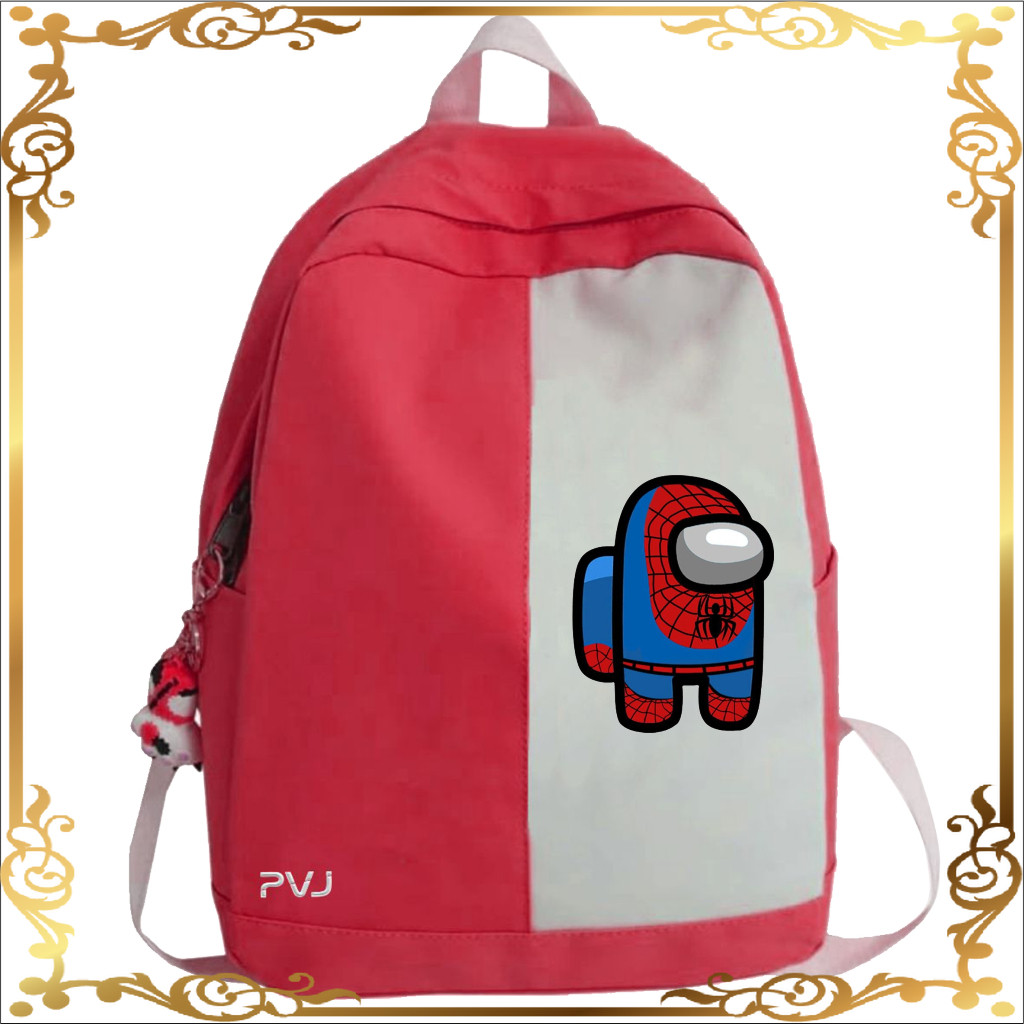 KHAFA Tas Ransel Motif Spiderman - Among Us Tas Anak Laki Laki Fashion Kids 19 A1